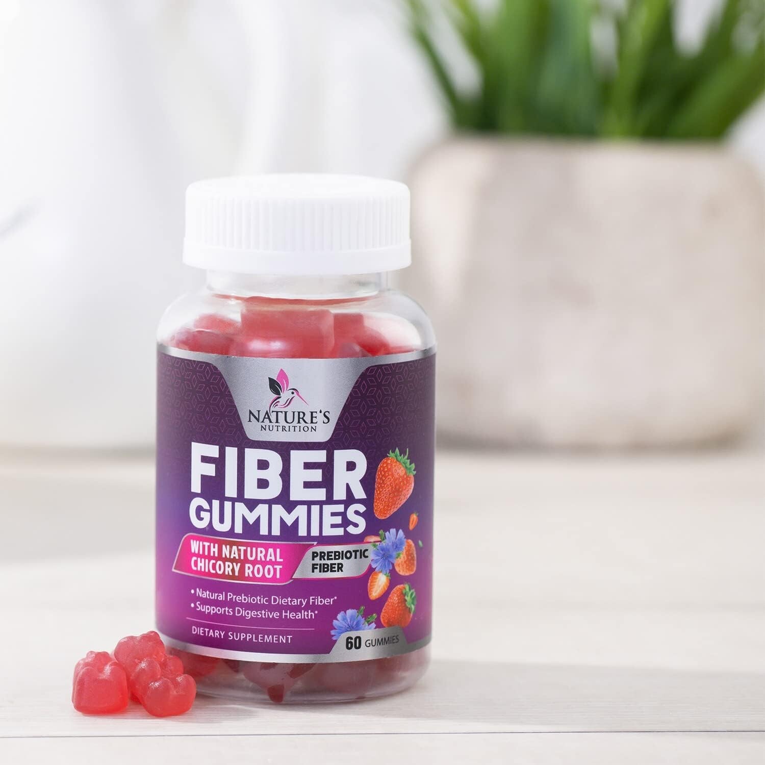 Fiber Gummies Extra Strength Inulin 4000mg – Natural Dietary Fiber Supplement