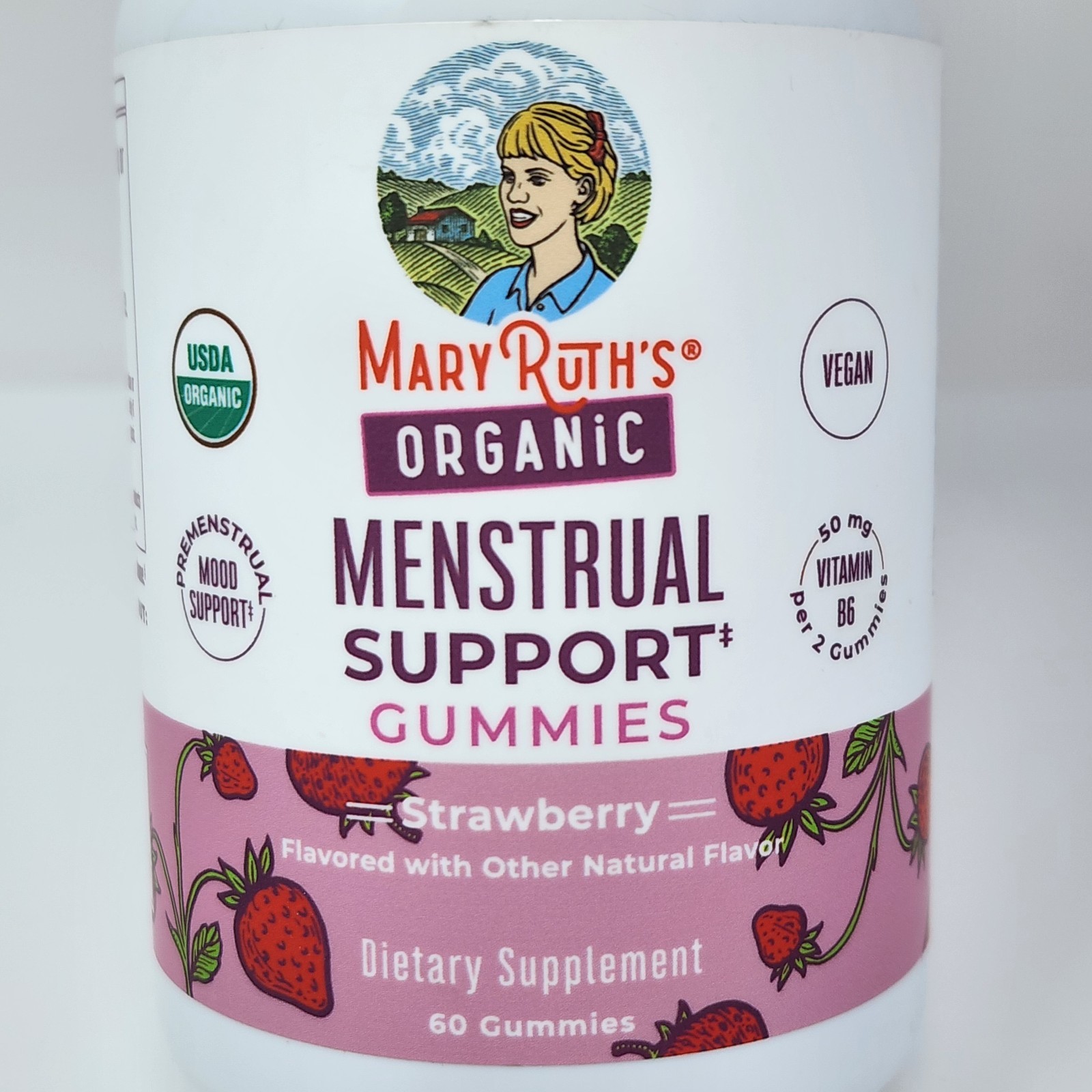 Mary Ruth’s Organic Menstrual Support Gummies Strawberry, 60 Gummies Exp 12/2026