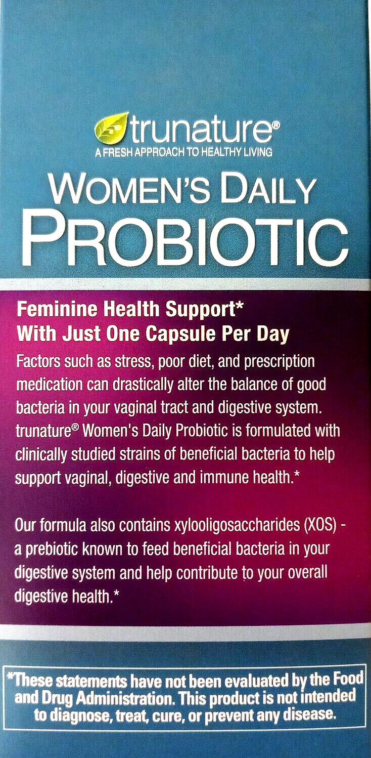 Trunature Women’s Daily Probiotic (25 Billion Cells) 90 Caps EXP 02/2025