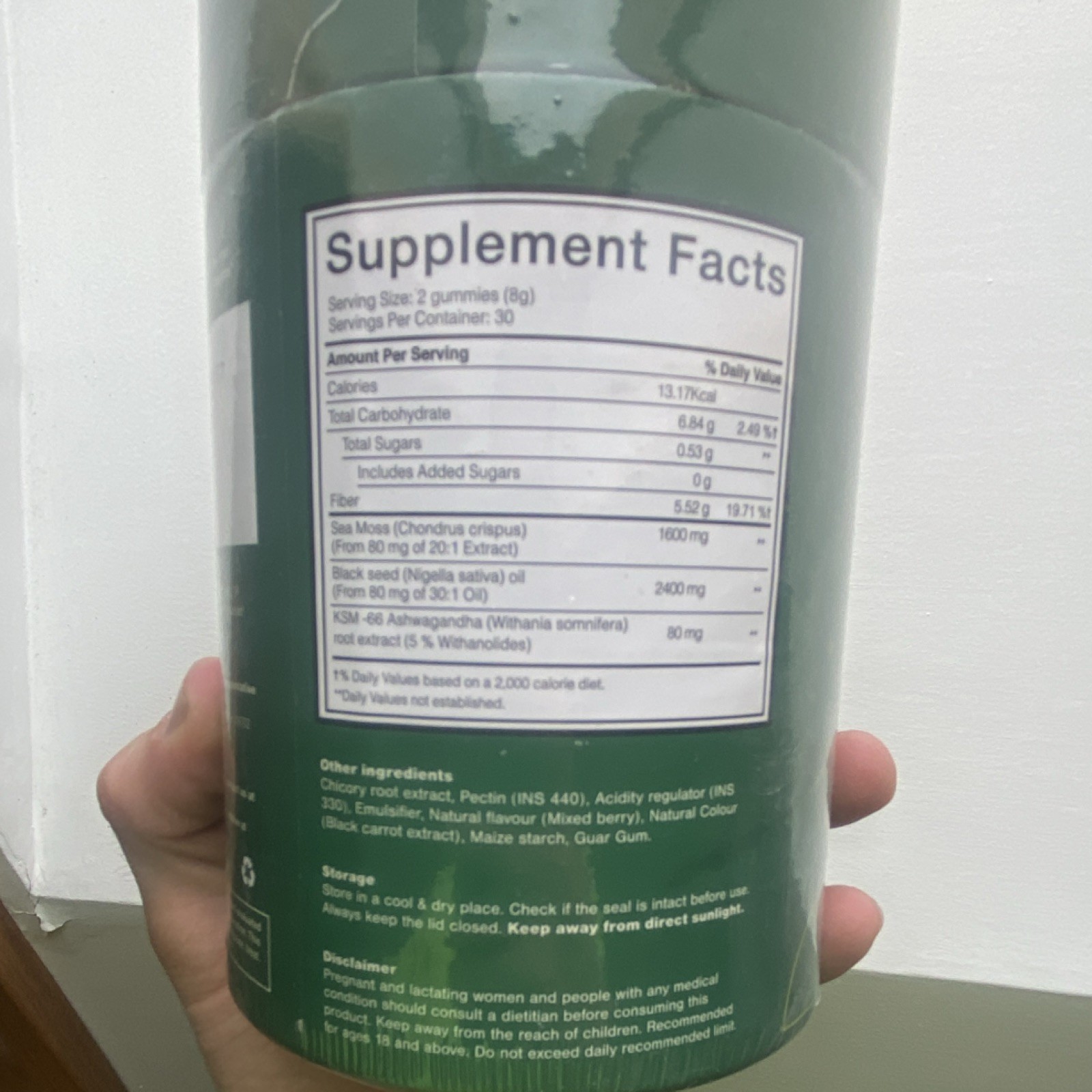 Root Labs Sea Moss Black Seed Ashwagandha Gummies Vegan Mixed Berry 60ct