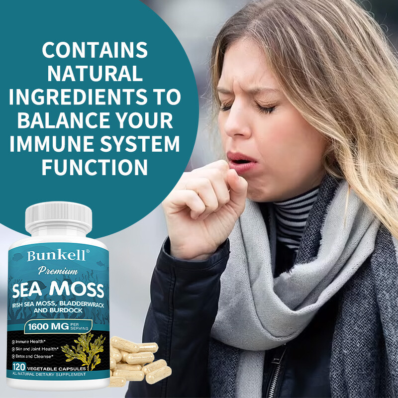 Sea Moss & Bladderwrack Mix Capsules 100% Clean & Natural Pure Vegan Caps