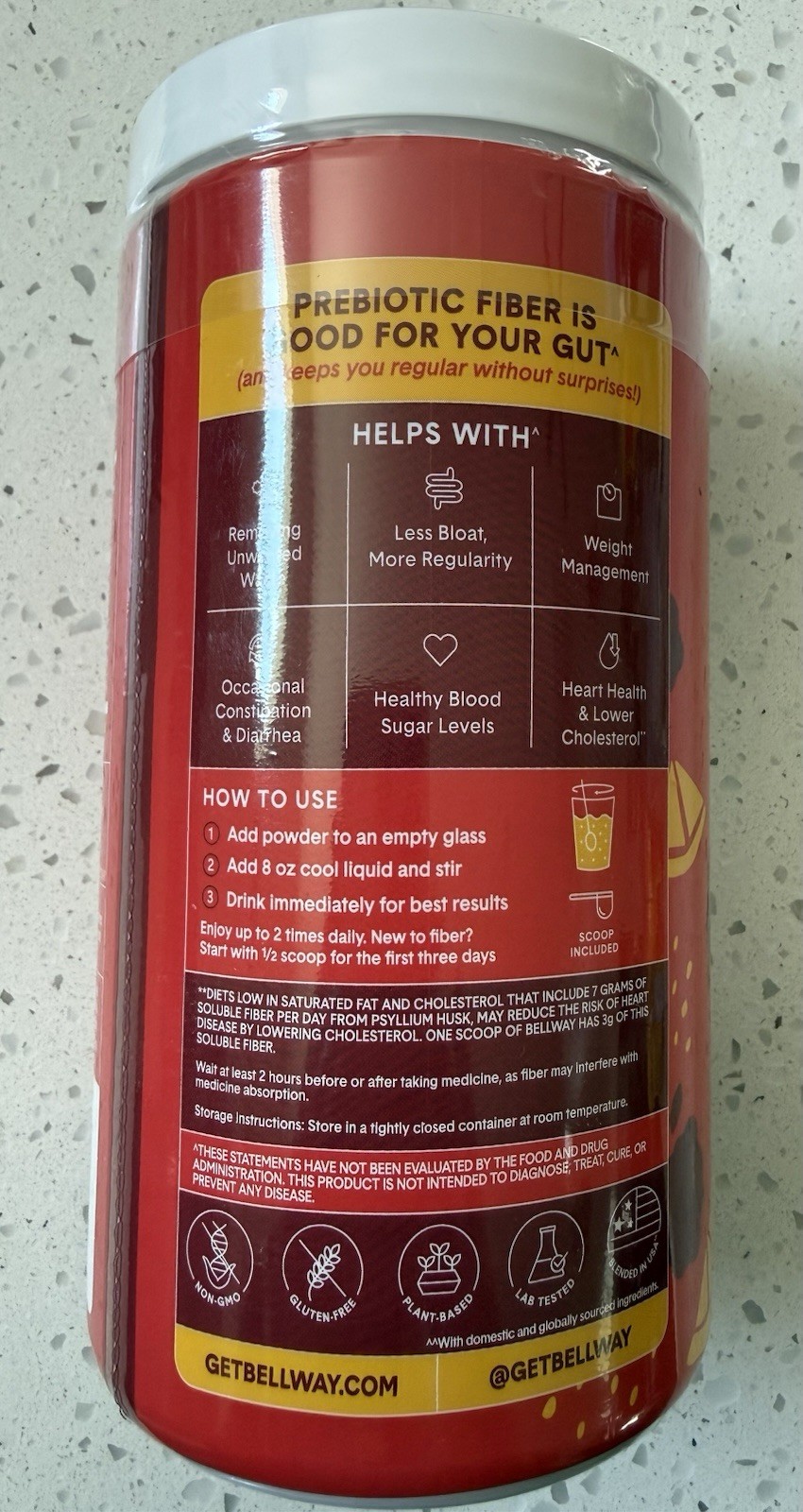 Bellway Super Fiber + Fruit Psyllium Raspberry Lemon 18 oz Exp 09/26