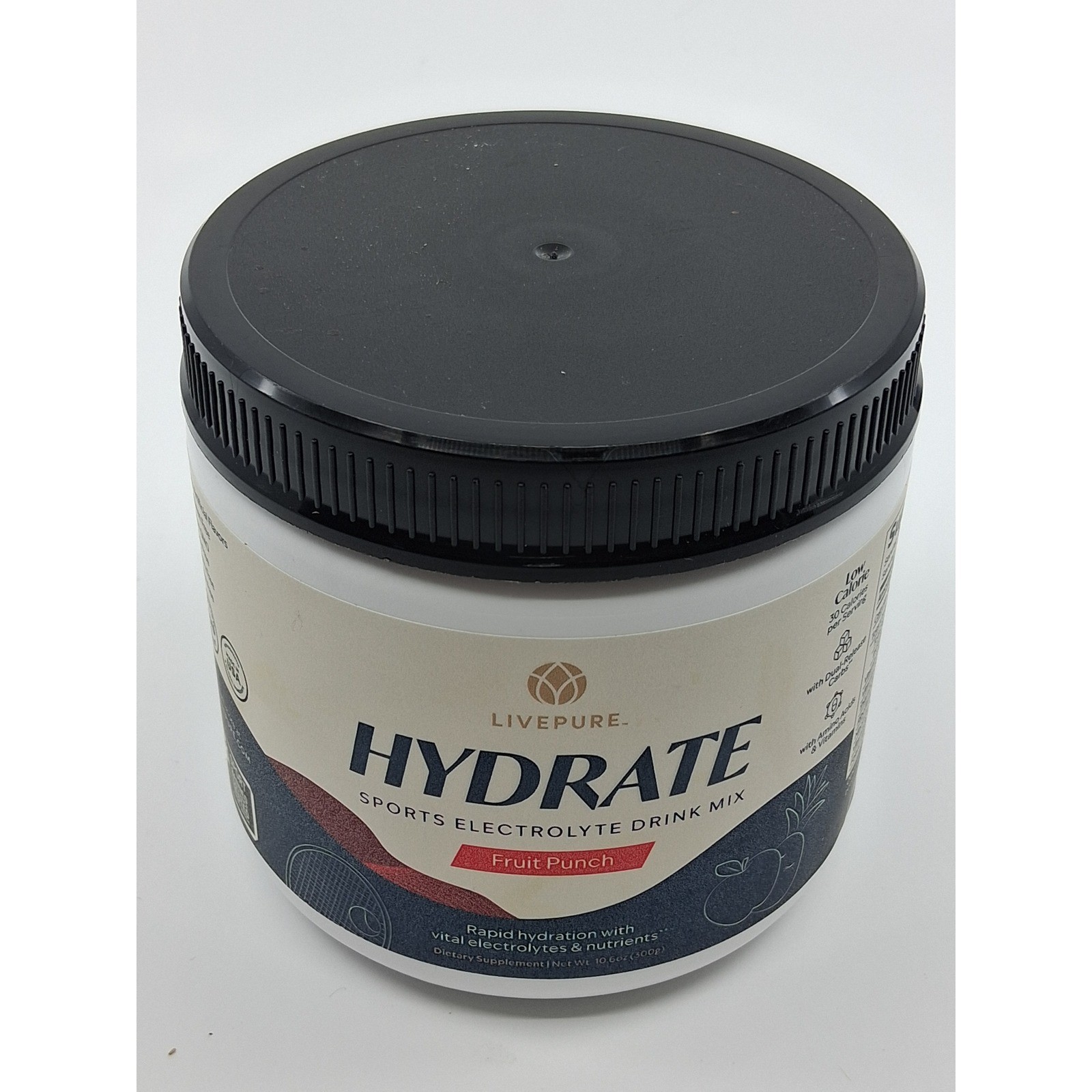 LivePURE Hydrate – Fruit Punch 30 servings, SEALED EXP 11/2027