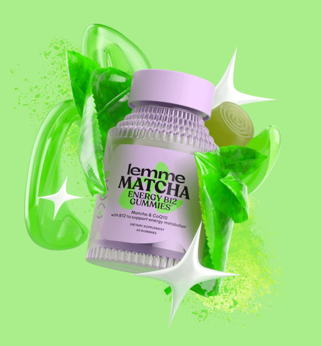 Lemme Matcha Energy B12 Gummies CoQ10 Support Metabolism 60 Ct Exp. 9/26 Sealed