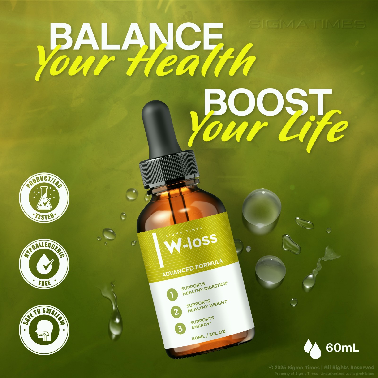 (5 Pack) W-Loss Drops for Weight Loss, W Loss Gotas Liquid Formula
