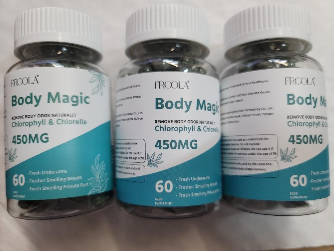 3 FRCOLA Remove Body Odor Naturally Chlorophyll Capsules Gut Detox 60 Caps 1/28