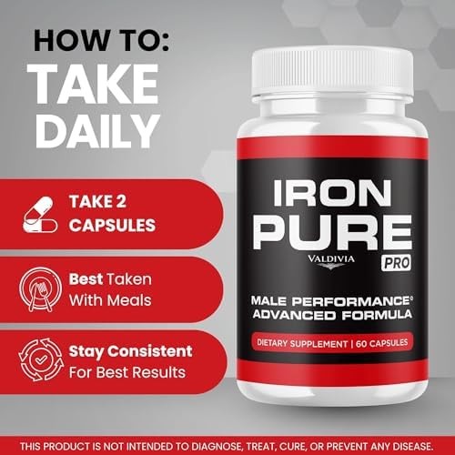 Valdivia Iron Pure 180 Capsules 3 Pack Daily Wellness Supplement Made in USA