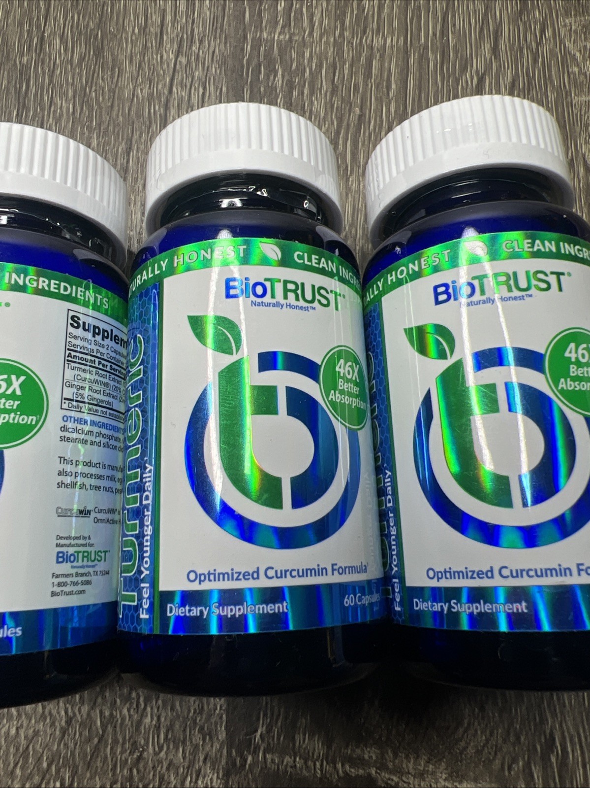 Lot Of 3 Biotrust Ageless Turmeric 60 Capsules New Sealed EXP 07/26