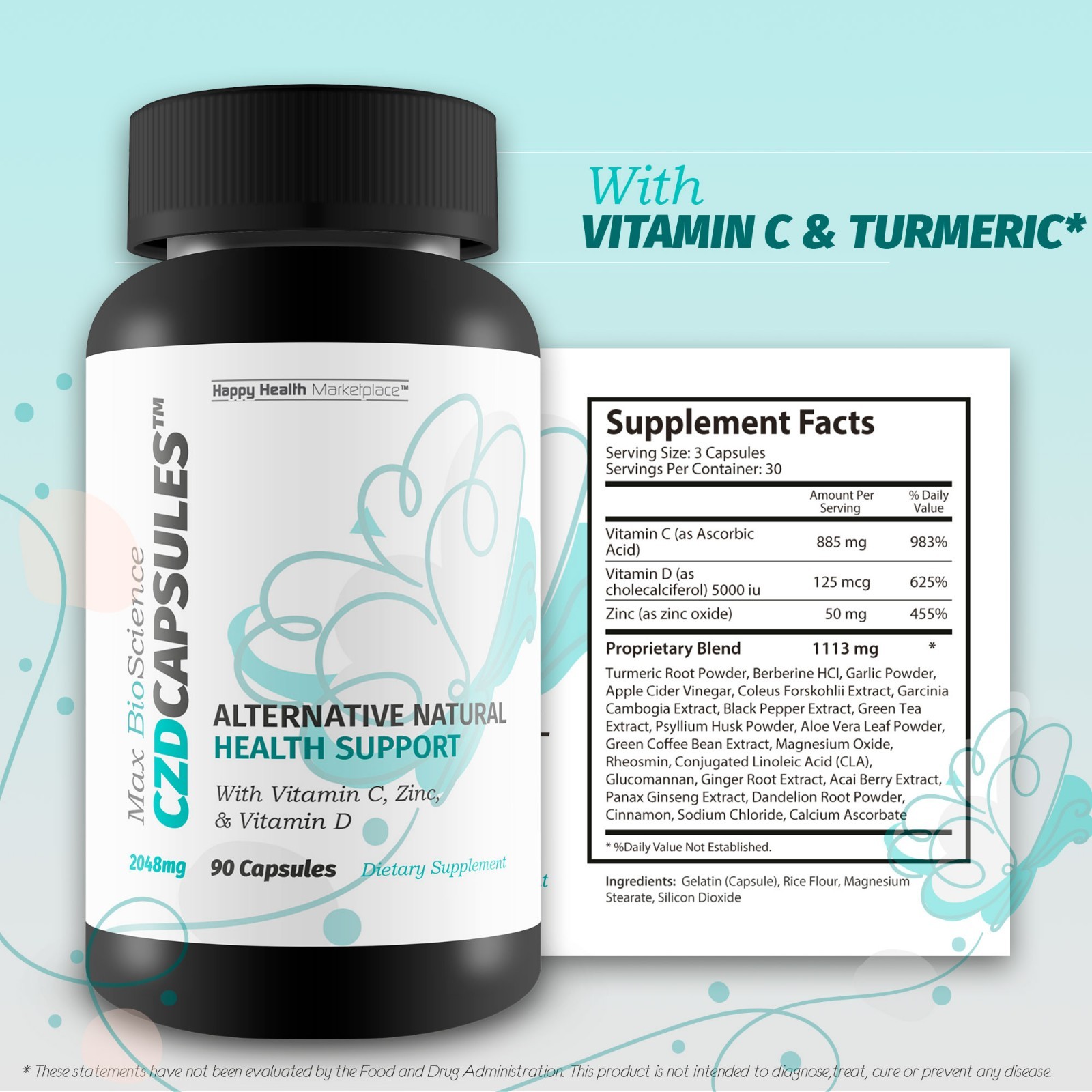 Max Bio Science CDZ Vitamins – Alternative Natural Overall Health CDZ Supplement