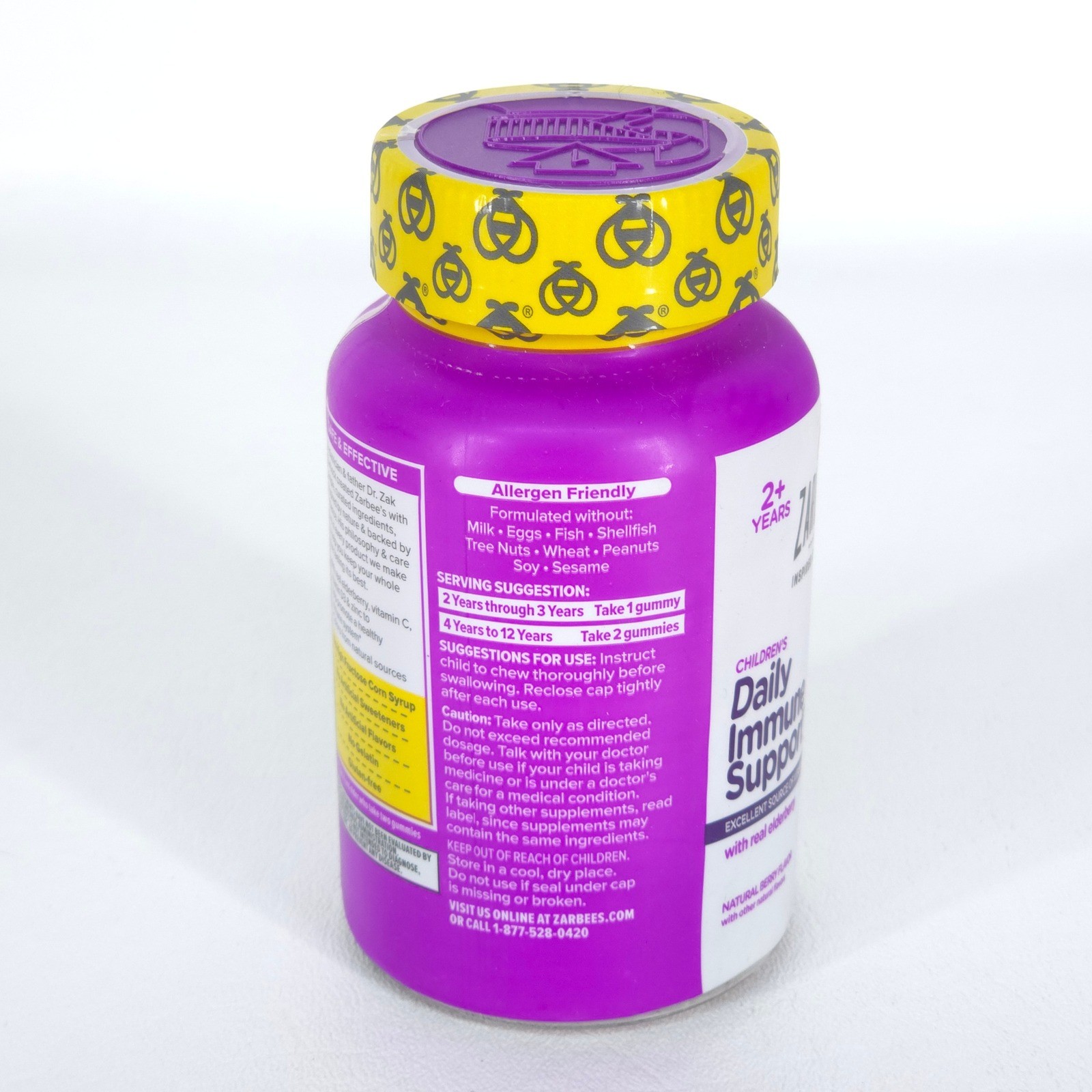 Zarbee’s Children’s Daily Immune Support Gummies 21ct Exp 01/26 Berry Elderberry