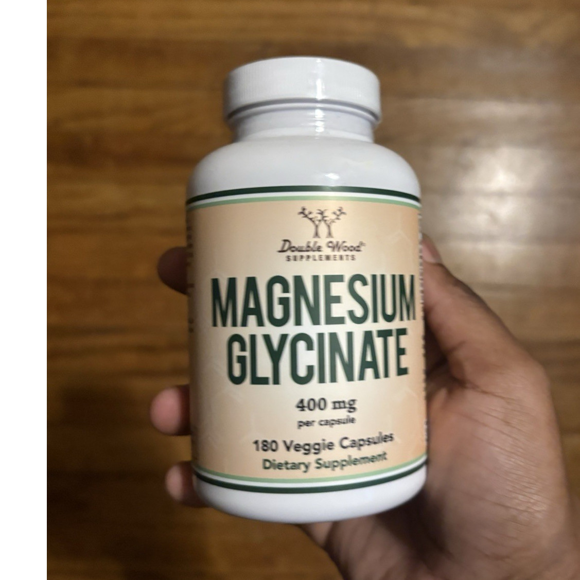 Double Wood Supplements Magnesium Glycinate 400mg 180 Capsules