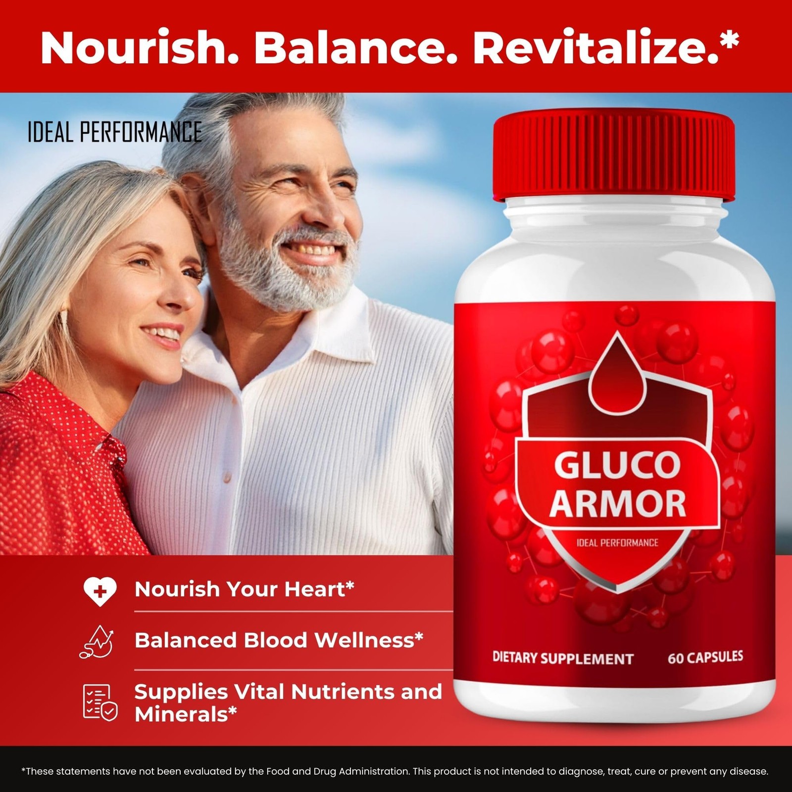 Gluco Armor Blood Sugar Support Metabolic Health Supplem – 120 Capsules (2 Pack)