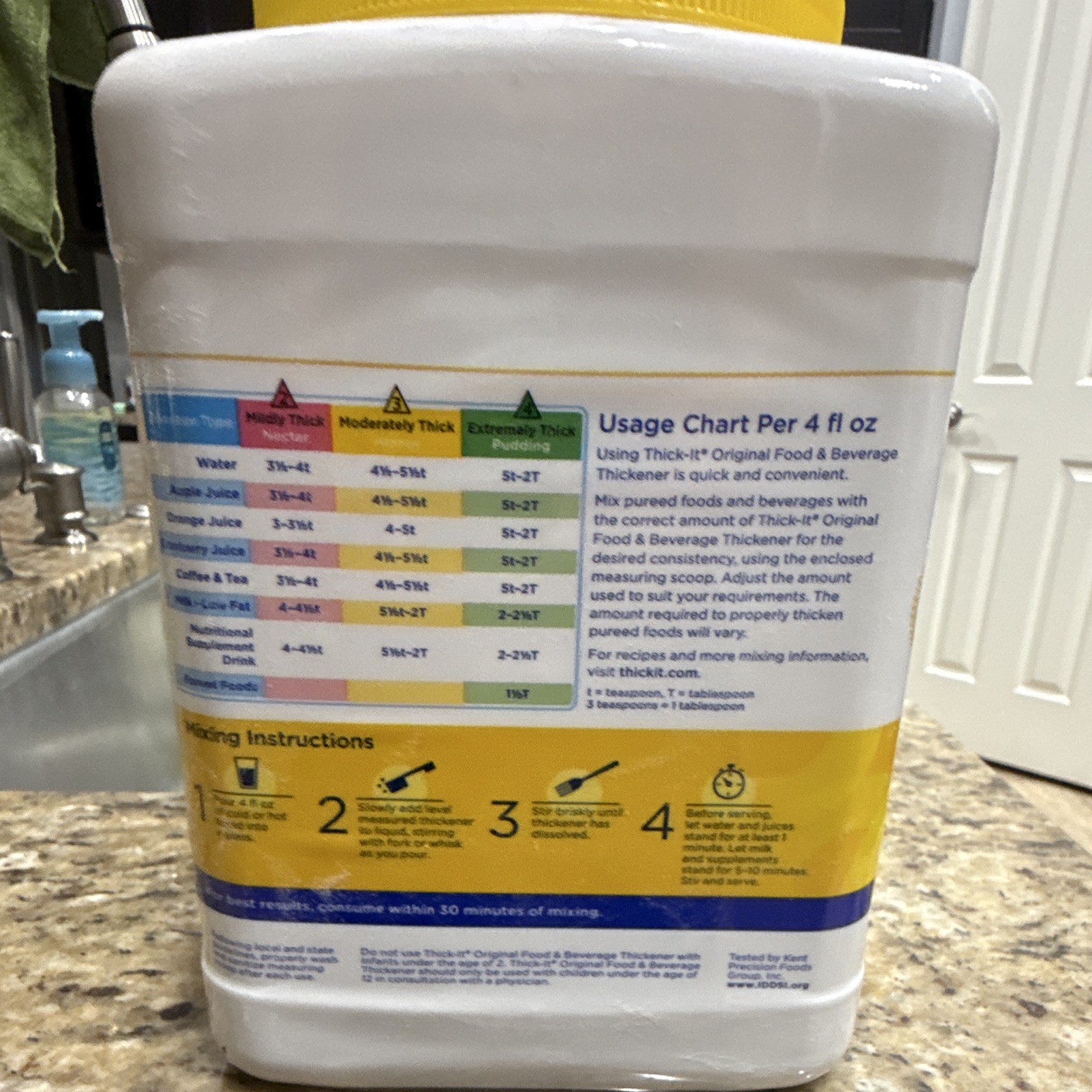 Thick-It Original Food & Beverage Thickener Powder Unflavored 36 oz Kosher