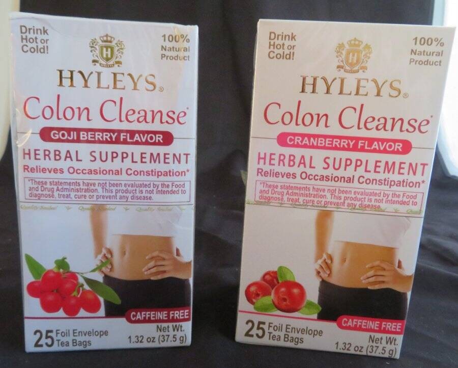 Mixed Lot HYLEYS Colon Cleanse HERBAL SUPPLEMENT Tea Cranberry Goji Berry Flavor