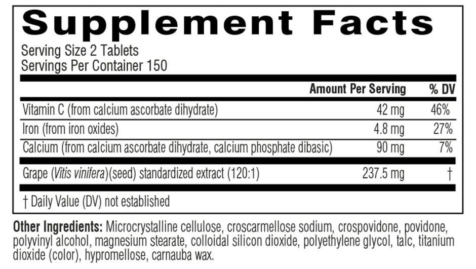 Swisse Grape Seed Extract Grapeseed Antioxidant Supplement w/ Vitamin C 300 CT
