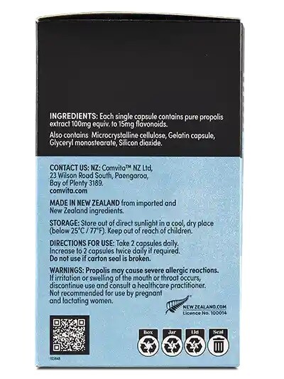 COMVITA NEW ZEALAND Immune BEE PROPOLIS PFL30 High Strength 250capsules