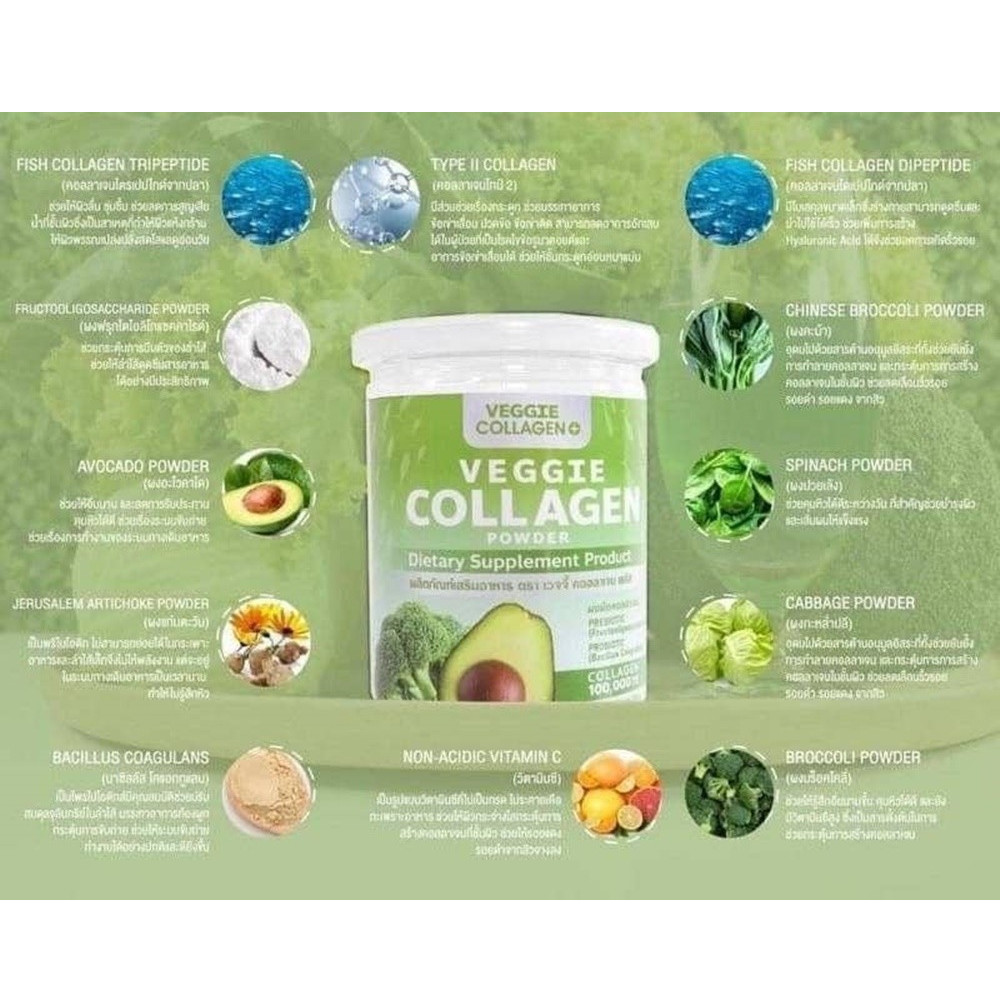 Veggie Collagen Powder Pre Probiotic High Fiber Anti-Aging Meal Replace 200g x 1