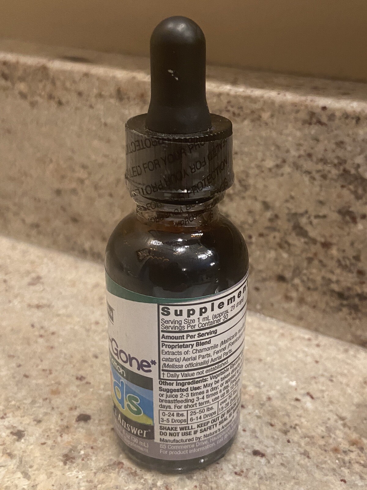 Nature’s Answer Bubble-B-Gone for Kids 1 Fl Oz 30ml New Sealed Exp 7/2025