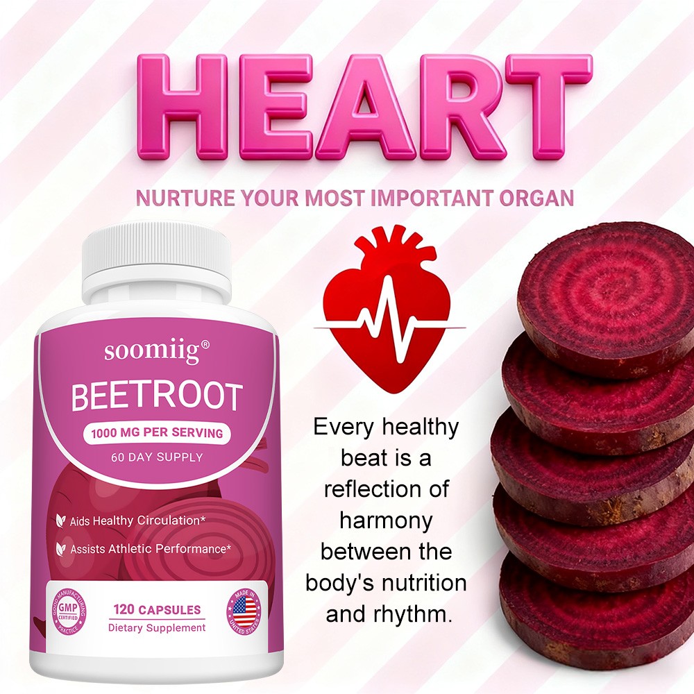 Beet Root Supplements Healthy Circulation Supports Vitality 30-120 Capsules