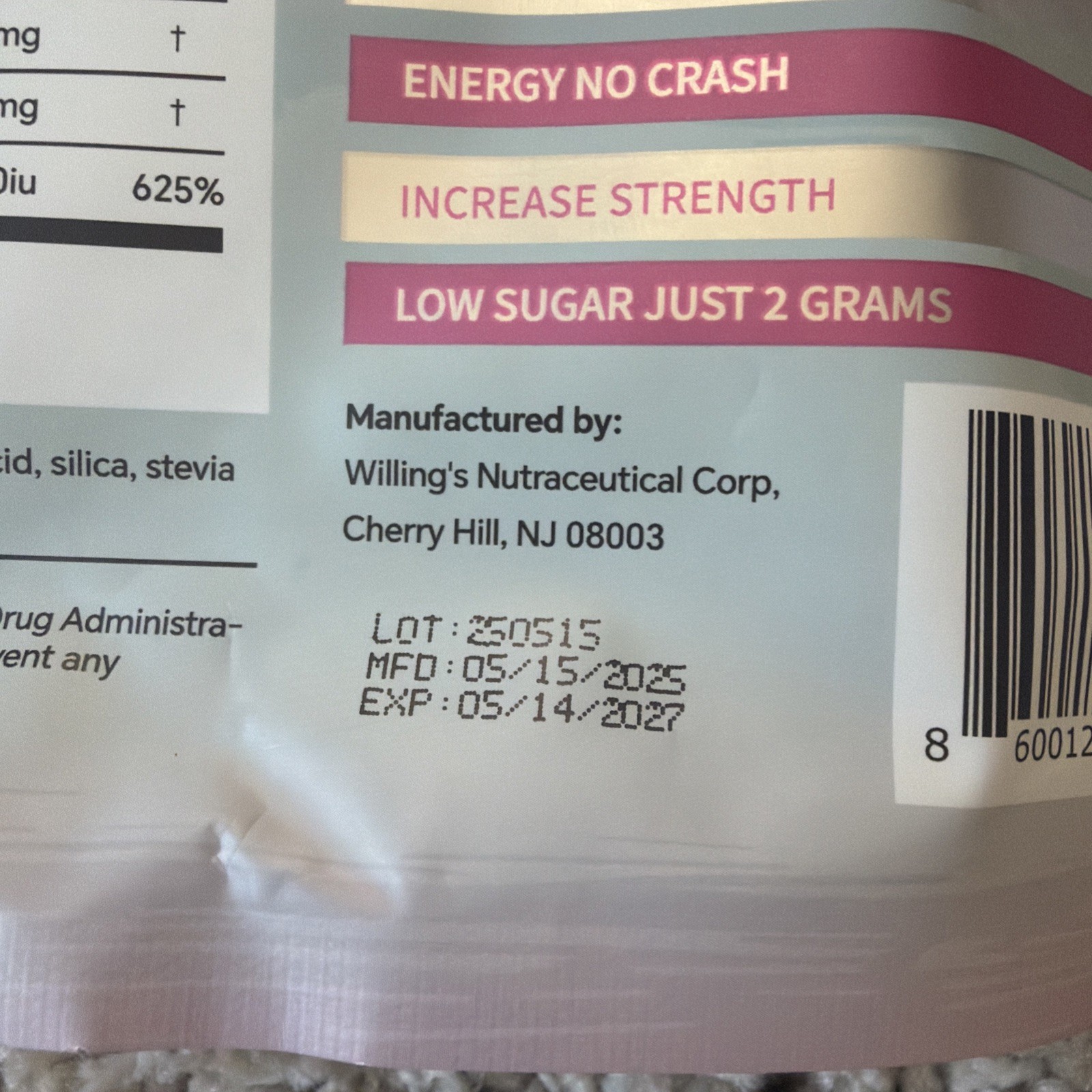 Zooone Yerba Mate Powder Ashwagana Magnesium Raspberry Lemonade 30 Servings