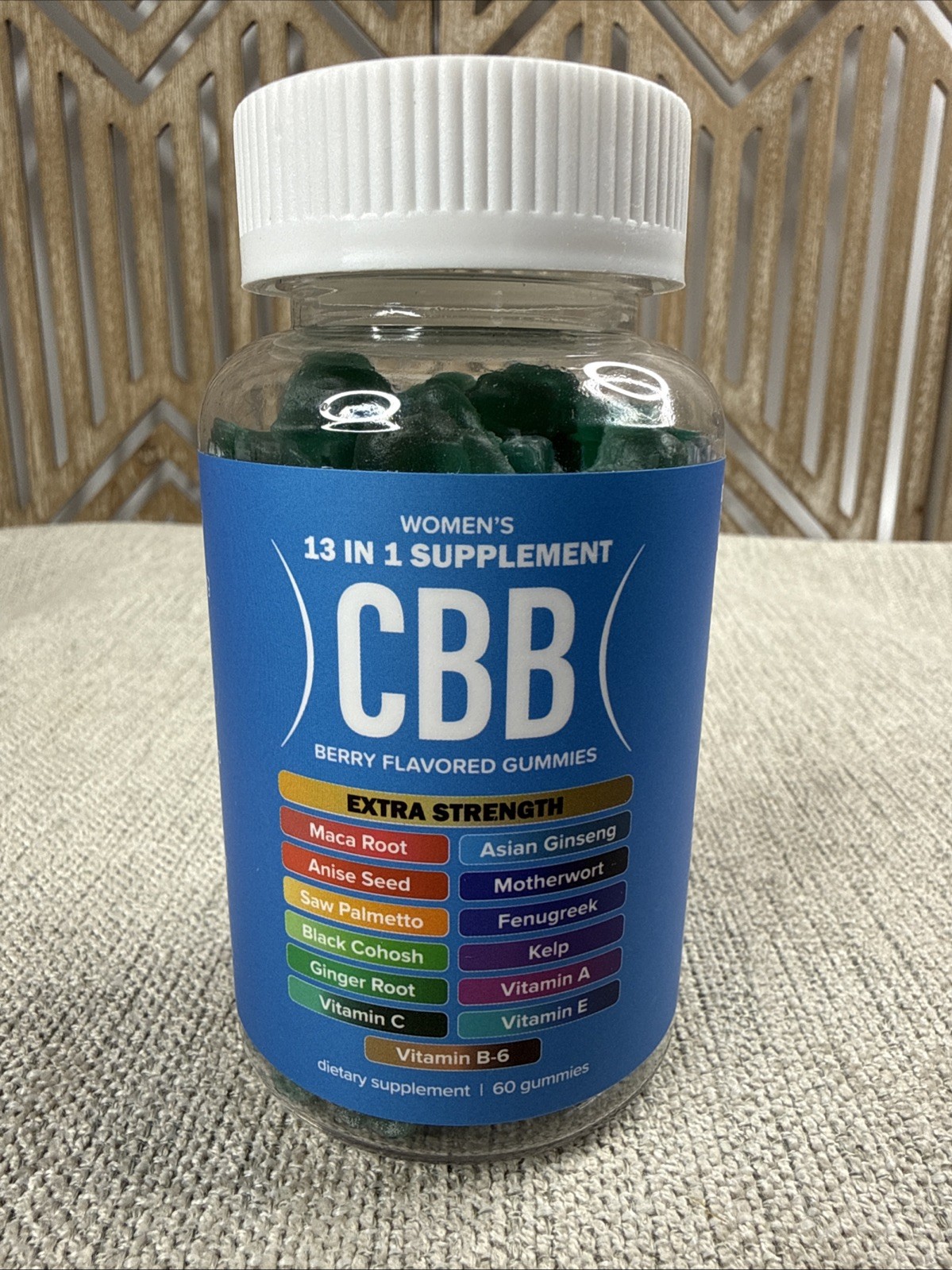 CBB Curvy Body Gummies Top & Booty Support 120 Berry Gummy Work Out Support