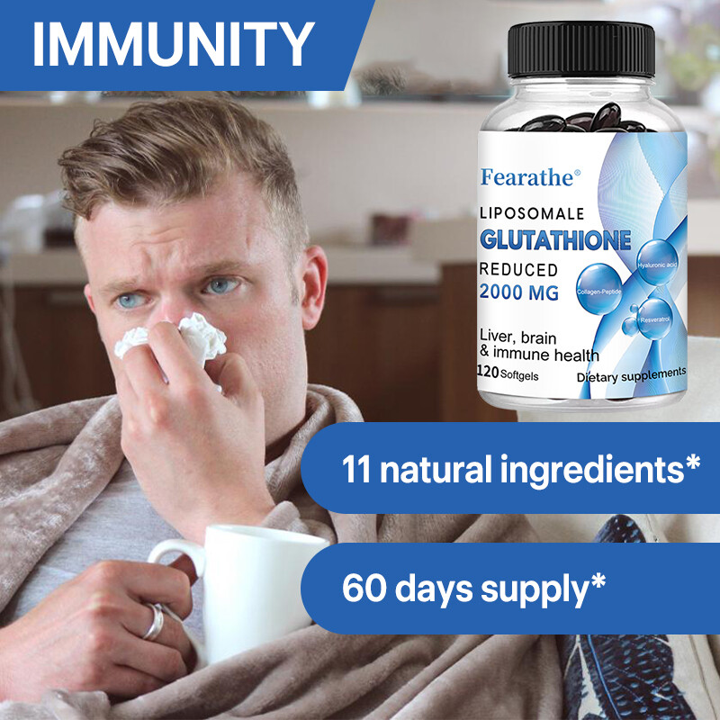 Glutathione Liposome 120 Softgel Liver Dual Effect Antioxidant Immune Health