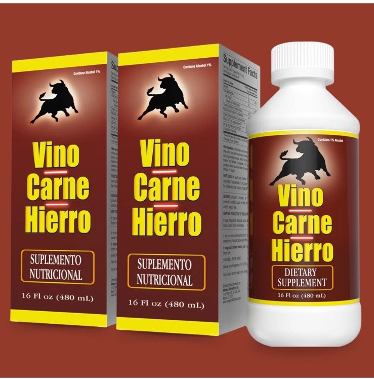 Vino Carne Hierro Blood Formation Dietary Supplement Liquid, 16 fl oz (480 mL)