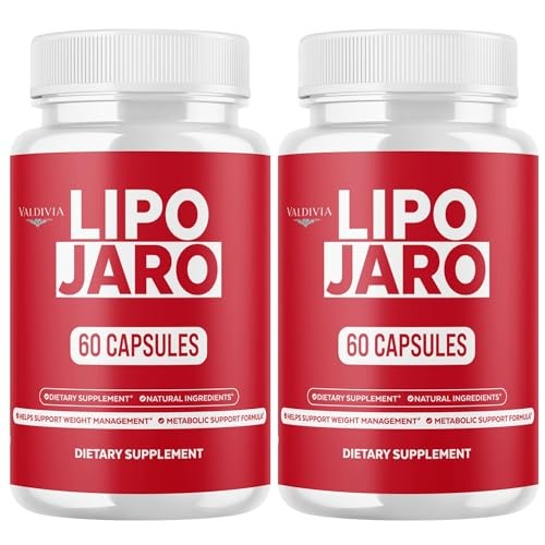 LipoJaro Weight Loss Fat Burner Supplement Capsules Natural 2 Pack 120Ct