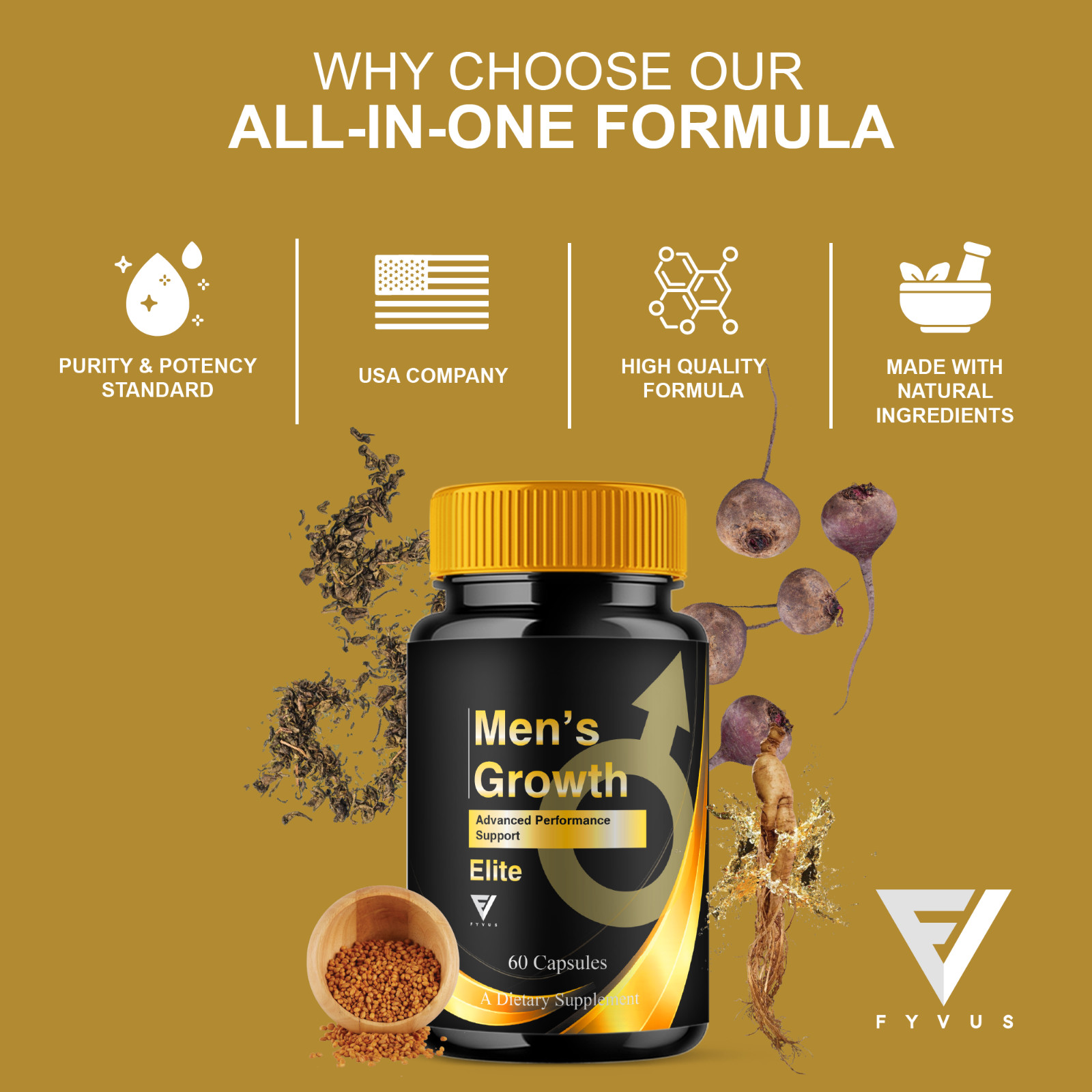 (3 Pack) Mens Growth Pill, MensGrowth Performance Support (180 Capsules)