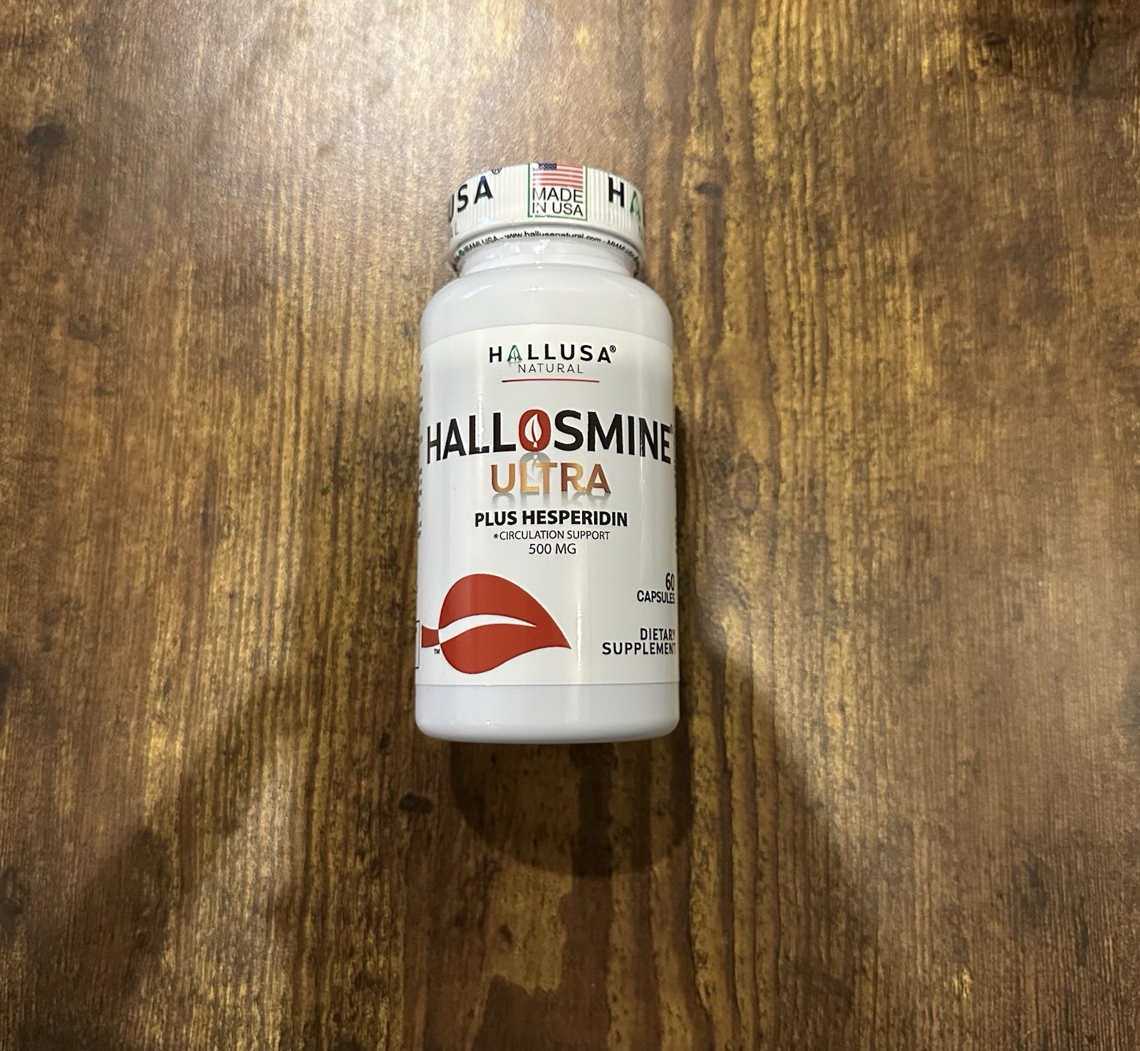 Hallusa Natural Circulation Support Dietary Supplement Capsules 4 pack