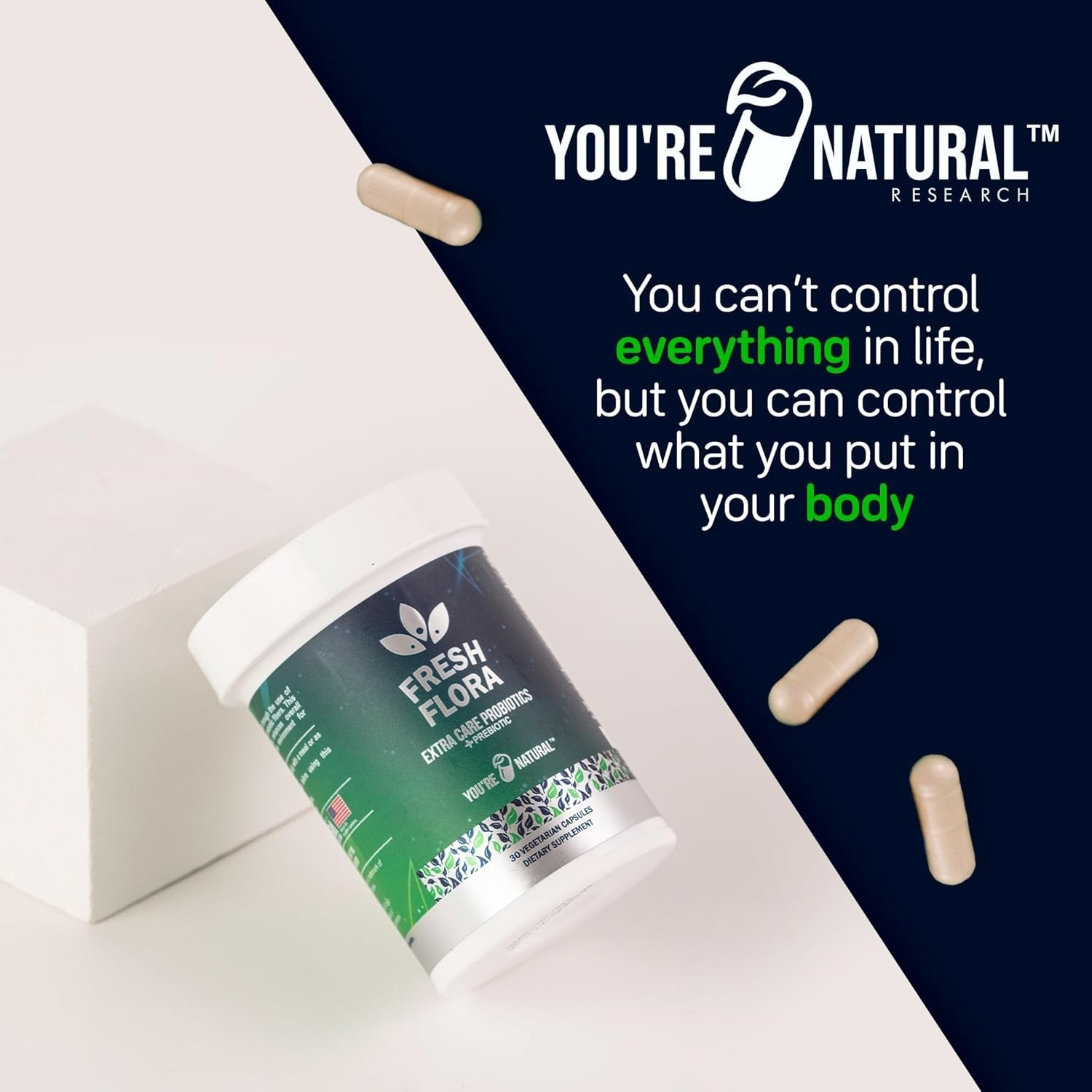 Fresh Flora Probiotics & Prebiotics For Women Men 15 Billion CFU (30 Caps)