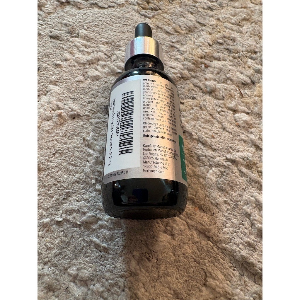 Horbäach Liquid Chlorophyll Drops Natural Peppermint Flavor 2 fl oz