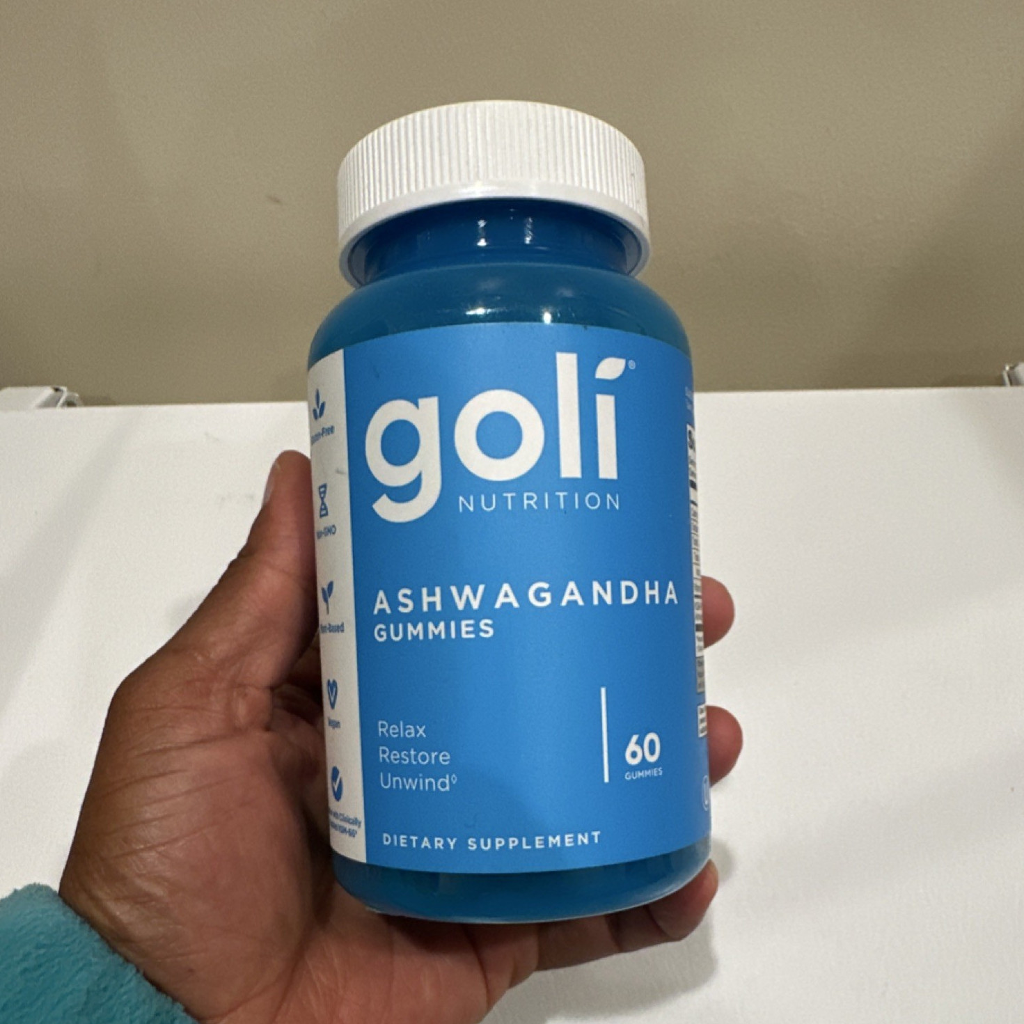 Goli Nutrition Ashwagandha Gummies Dietary Supplement 60 Made with KSM-66