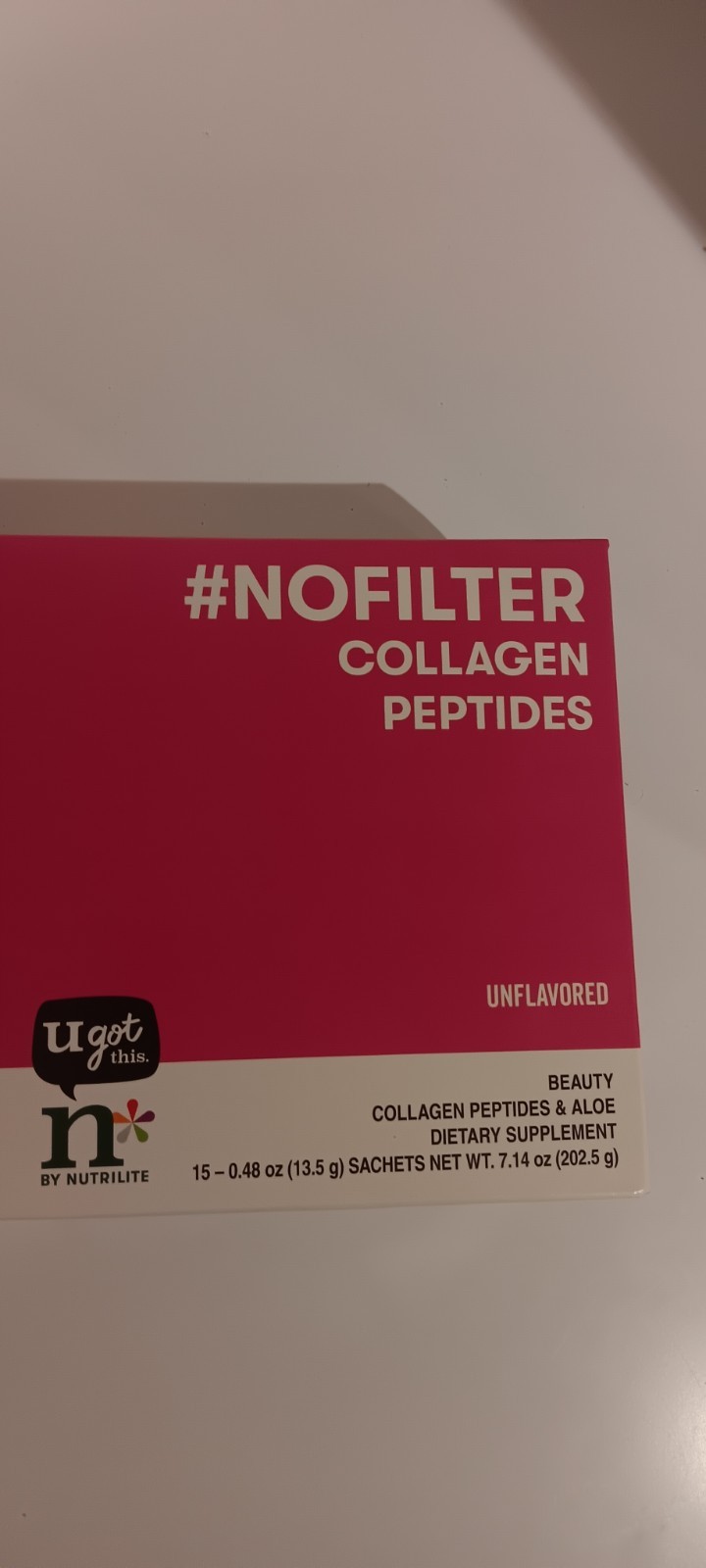 Nutrilite #NOFILTER Collagen Peptides Powder w/ Aloe, Unflavored 15 Sachets