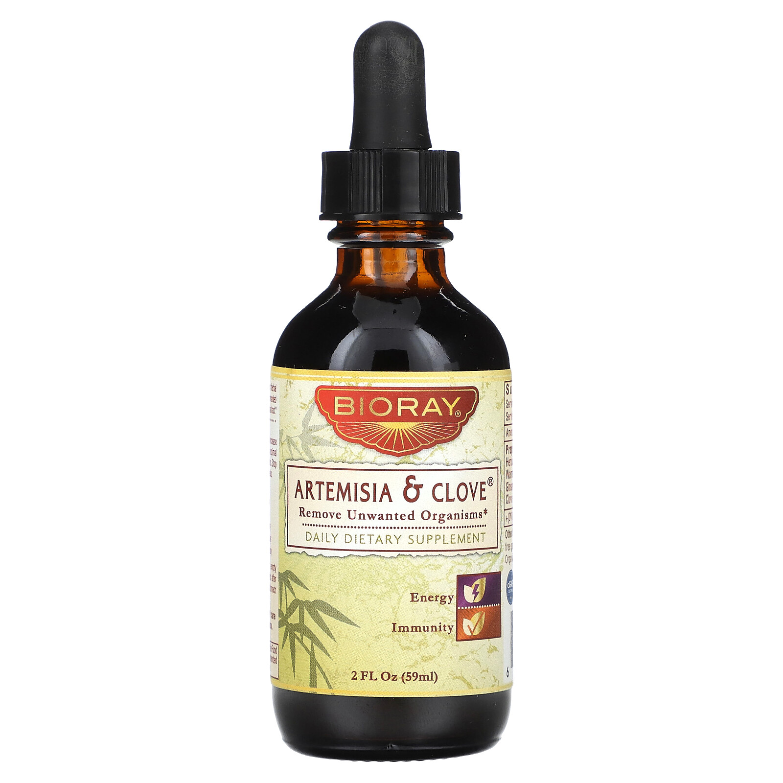 Bioray Inc Artemisia Clove 2 fl oz 59 ml GMP Quality Assured, NSF Certified