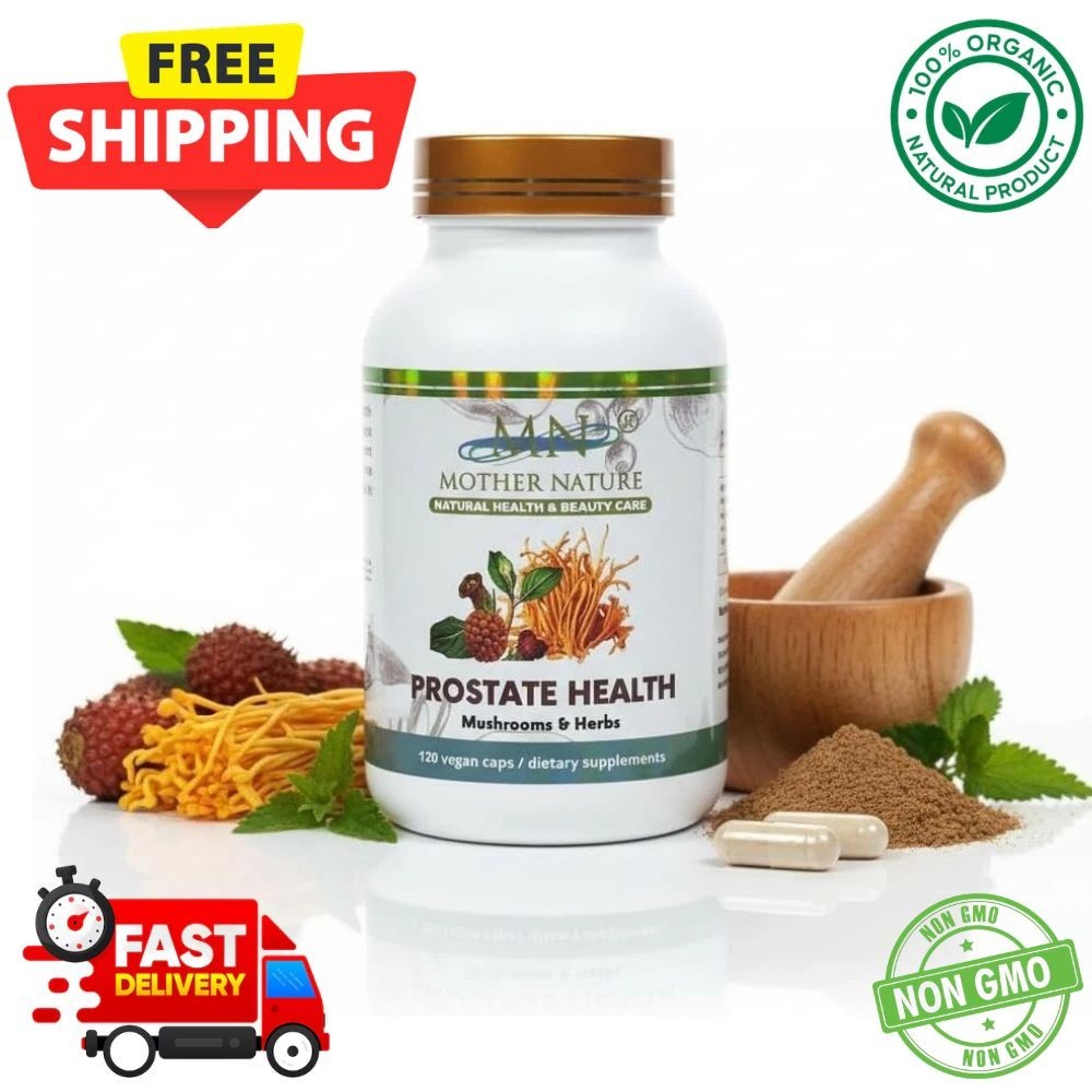 Mother Nature Prostate Health Herbal Supplements for Men – 120 Capsules