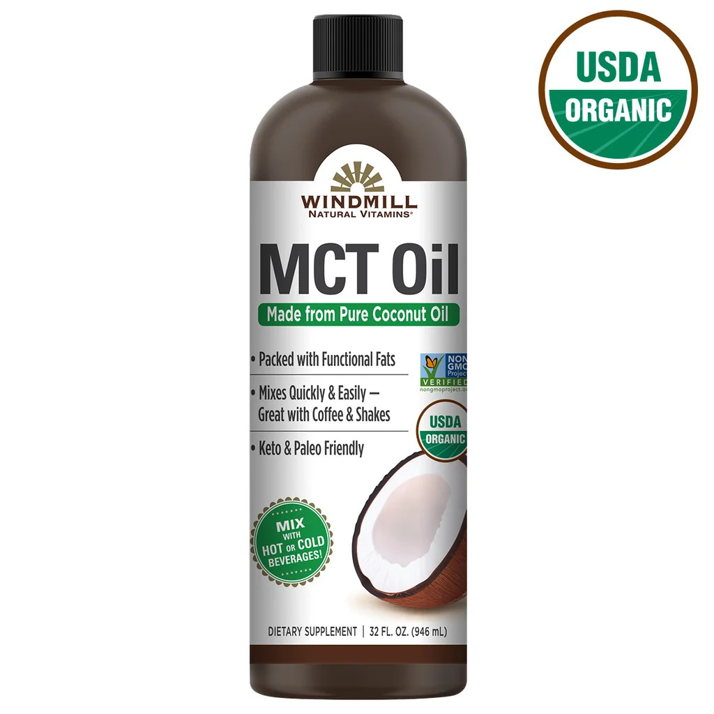 Windmill MCT Oil USDA Organic Coconut Oil Non GMO Keto 32 fl oz EXP: 01/2028+