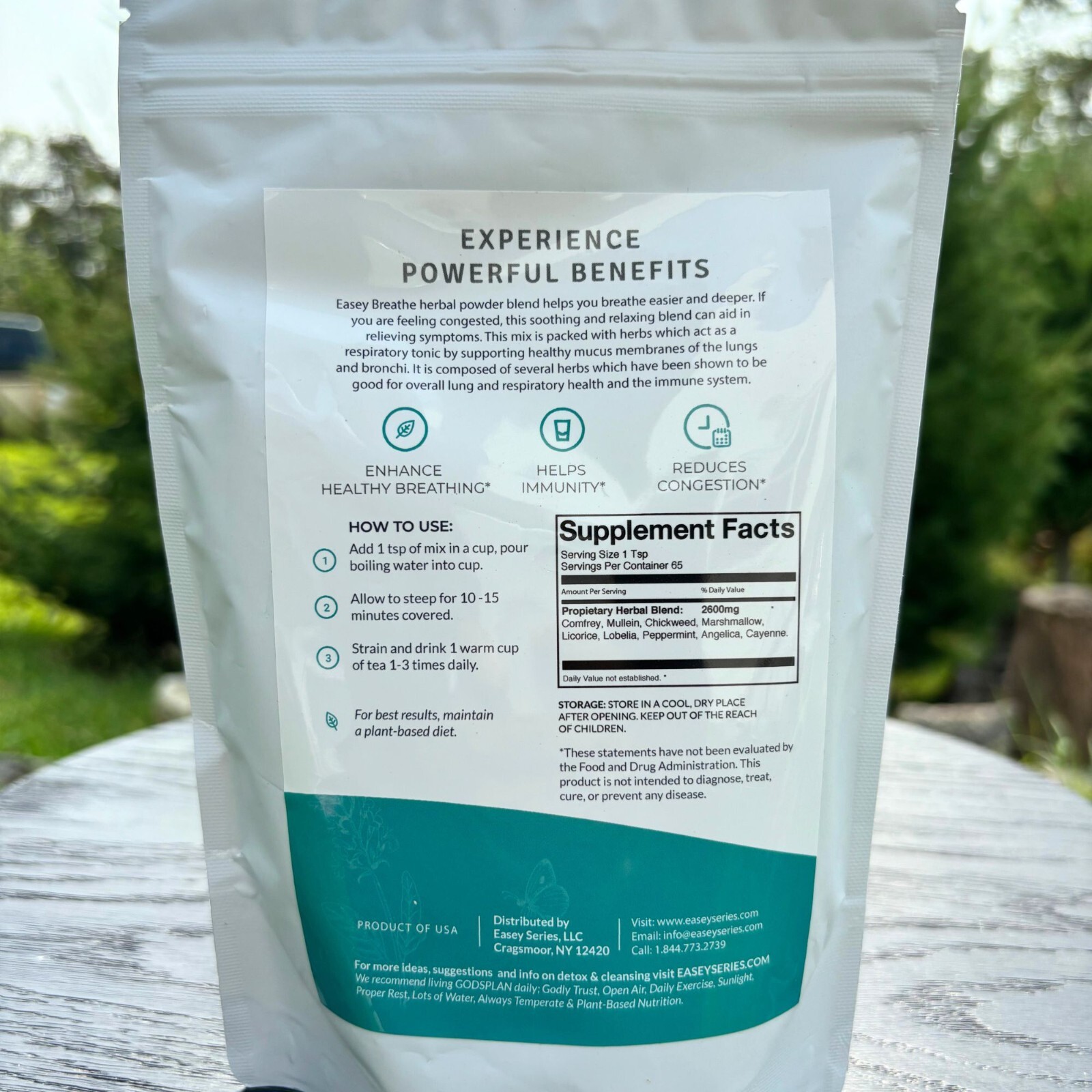 Easey Breathe Respiratory, Lungs Support 6oz (Powder)