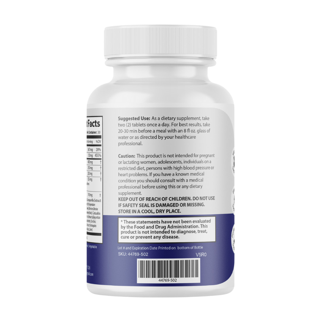 Male Tablets Daily Wellness Support for Energy & Vitality Supplement- 8 Bottles