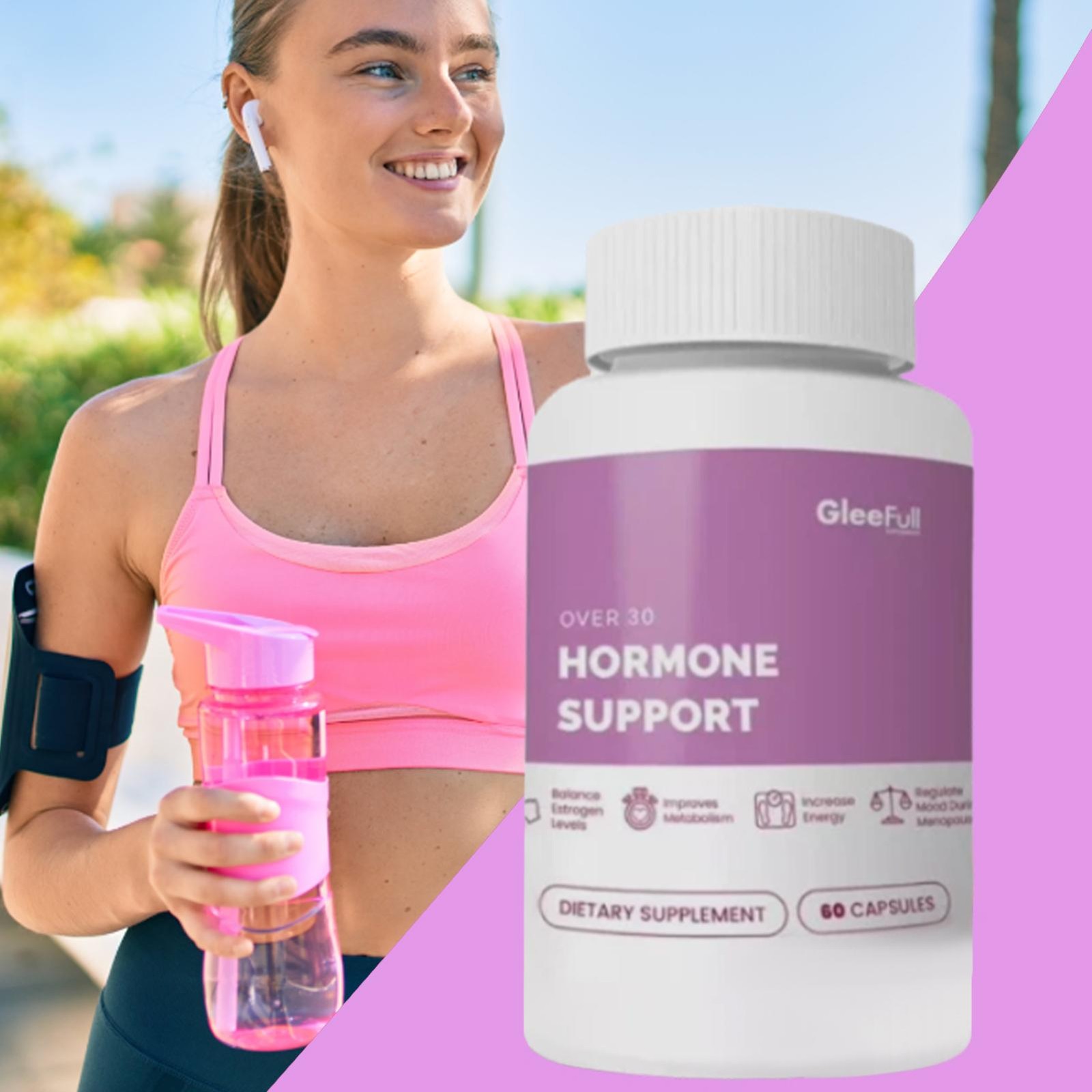 GleeFull Over 30 HORMONE SUPPORT Menopause Supplement For Women Hot Flash Relief