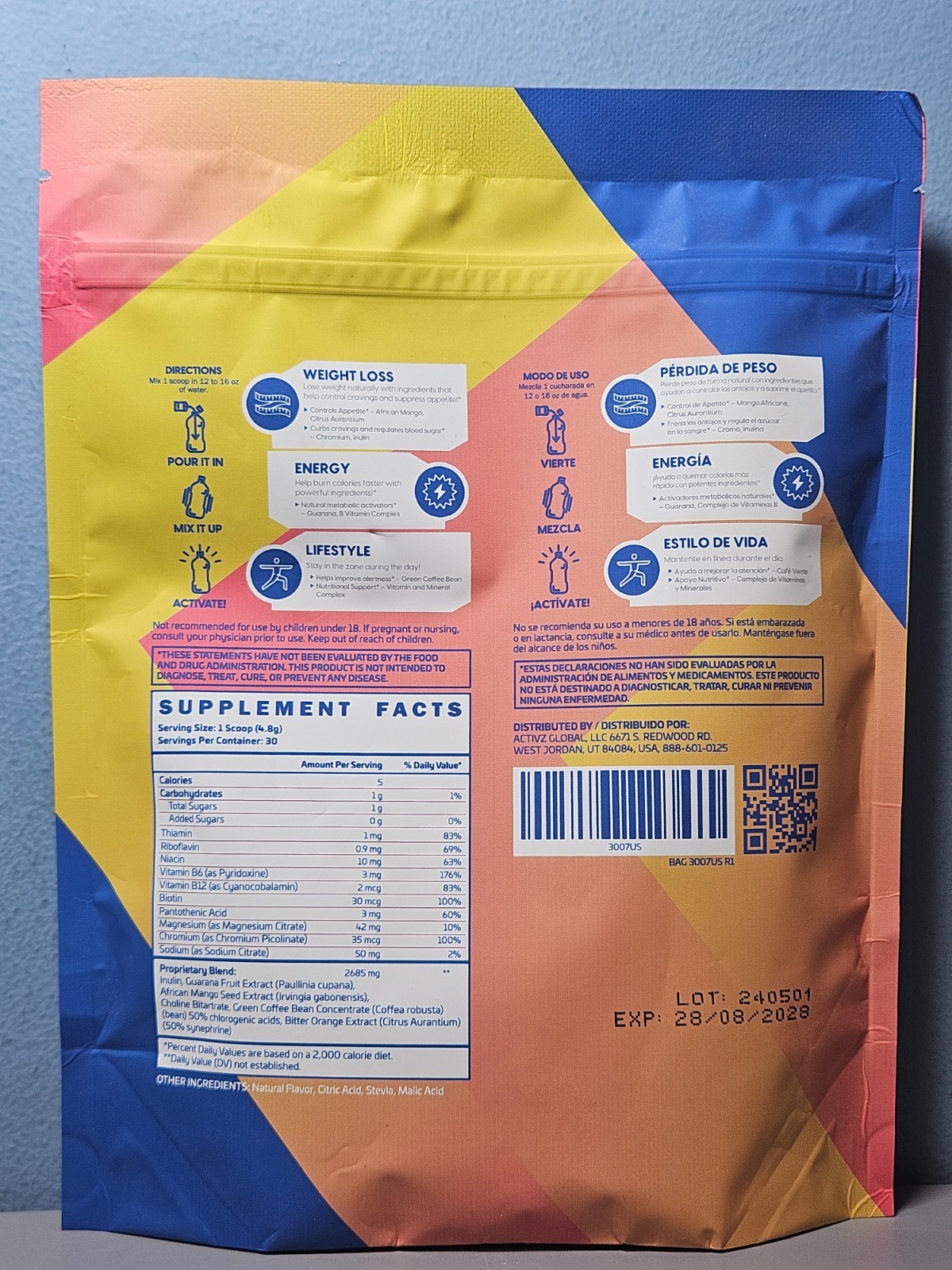 READ AD Activz AIRO Metabolic Activator Weight Loss & Energy Camu Camu! Exp 8/28