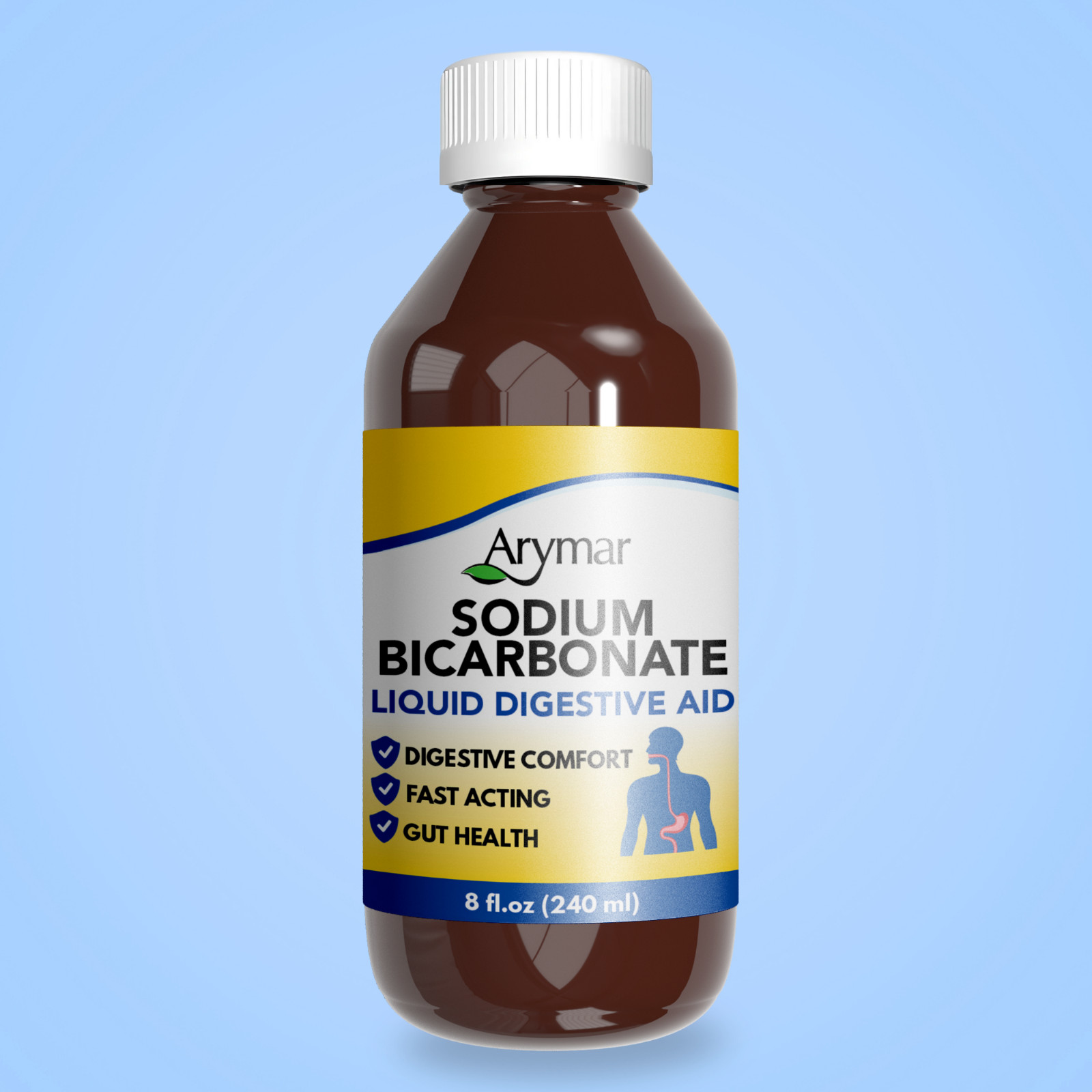 Arymar Liquid Sodium Bicarbonate – Daily Wellness Supplement, 8 fl oz