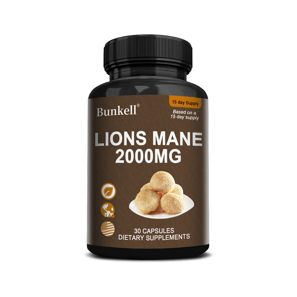 Organic Lion’s Mane Mushroom 2000mg – Cognitive, Memory, Stress, Mood Support