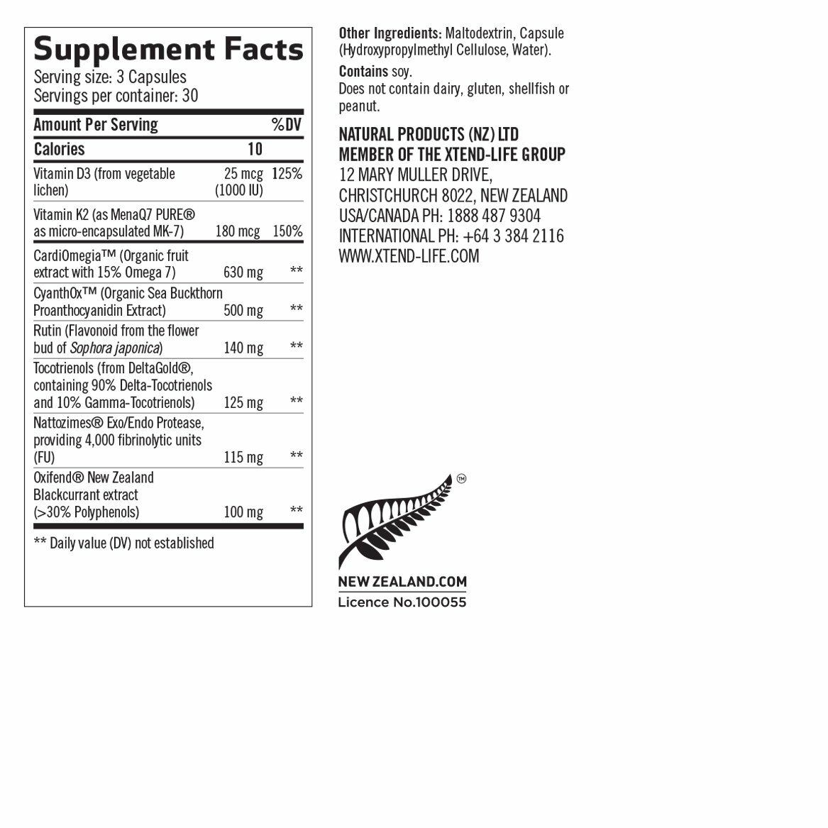 CX8 – Cardio Support – 90 Vegetarian Capsules
