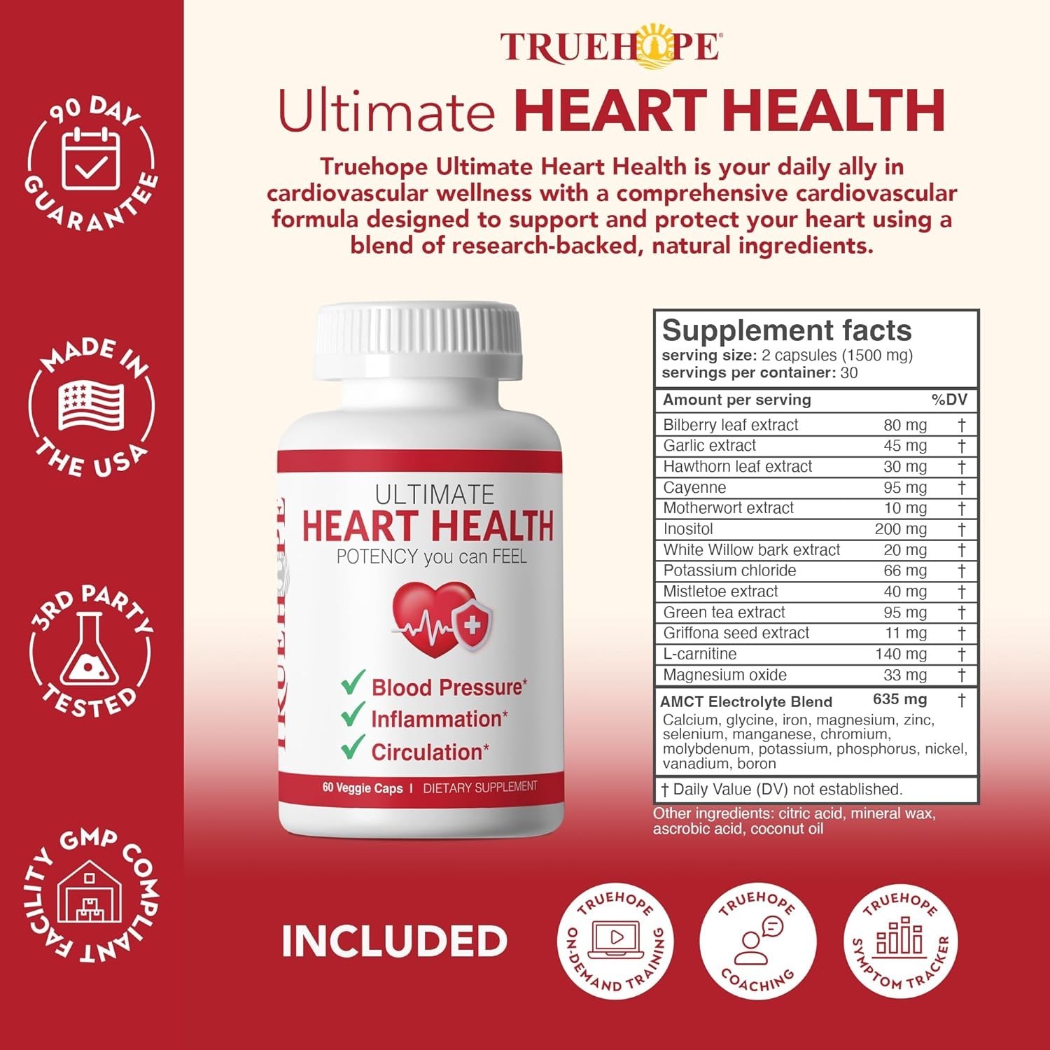 Blood Pressure, Circulation Supplement | Truehope Ultimate Heart Health