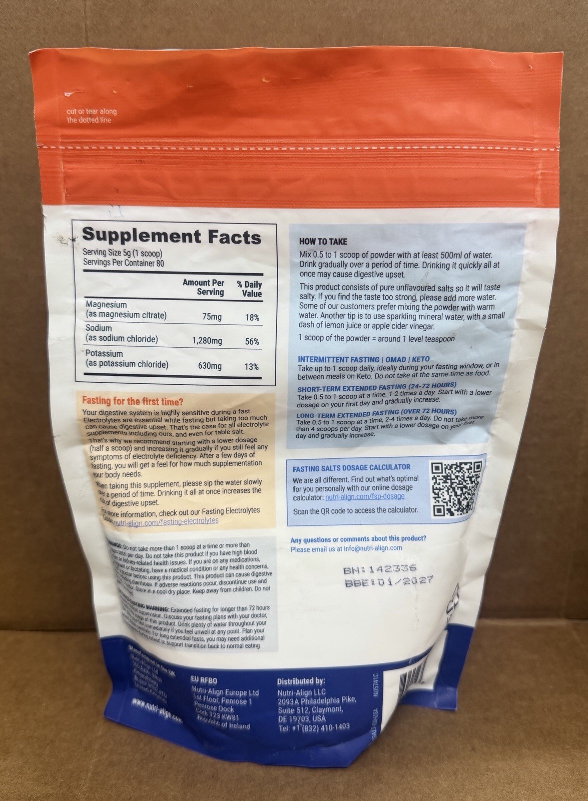 Fasting Salts Original Powder: Sugar‑Free Fasting Electrolytes BBE: 01/2027