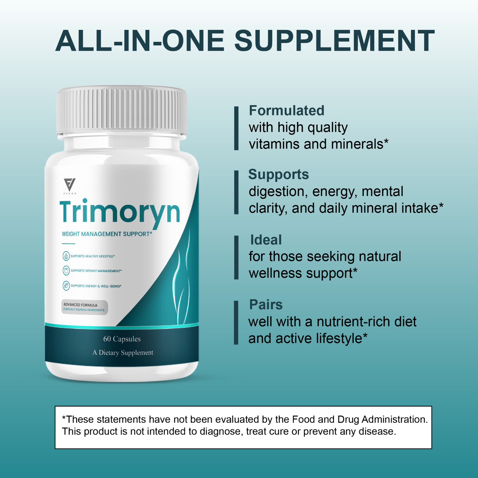 Trimoryn Weight Support, Tri Moryn Keto Supplement (60 Capsules)