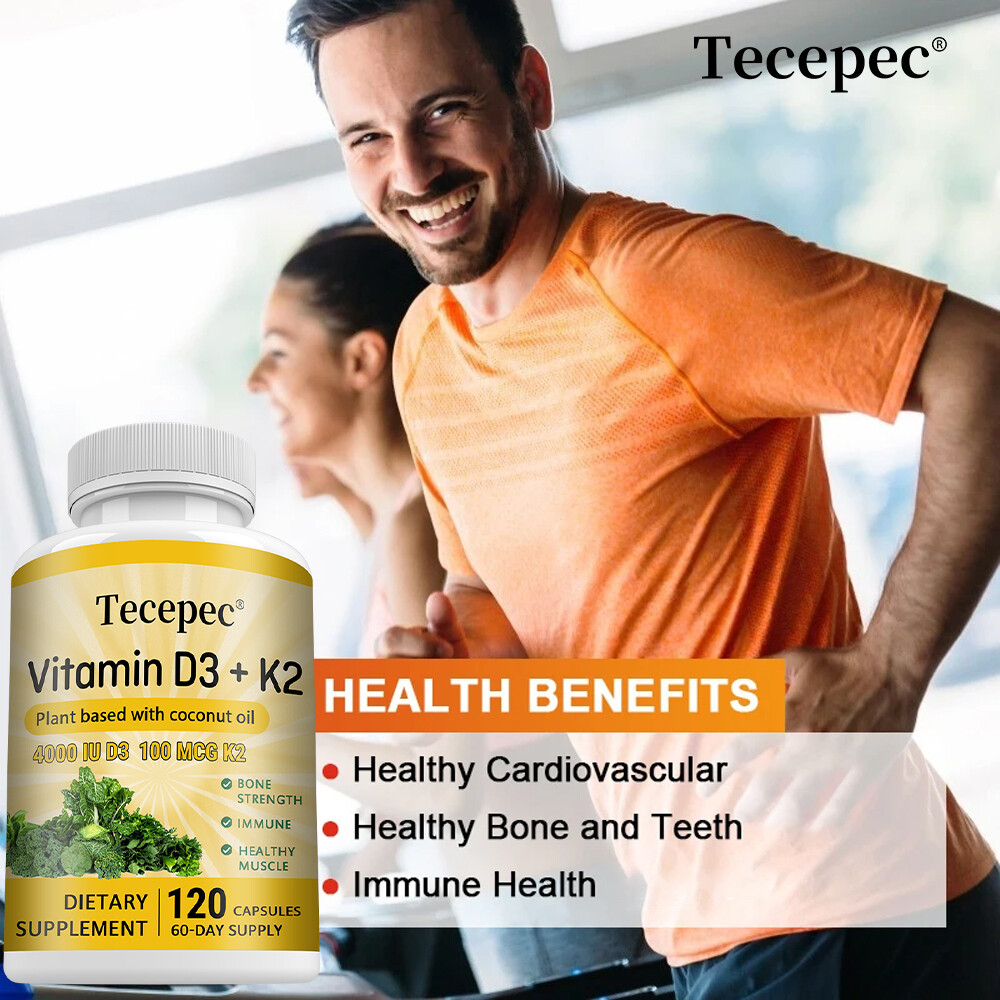 Vitamin D3+K2 Capsules,Supports Bone &Joint Health,Balance Cardiovascular Health