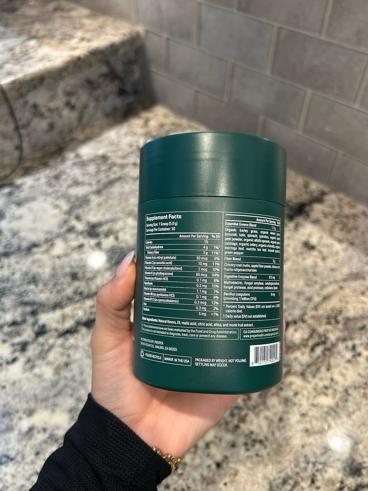 proper Daily Boost Greens Superfood Powder 30 Servings 6.17oz