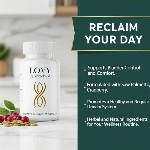 Lovy Urocontrol Capsules, Bladder Health Supplement, Maximum Strength Formula.